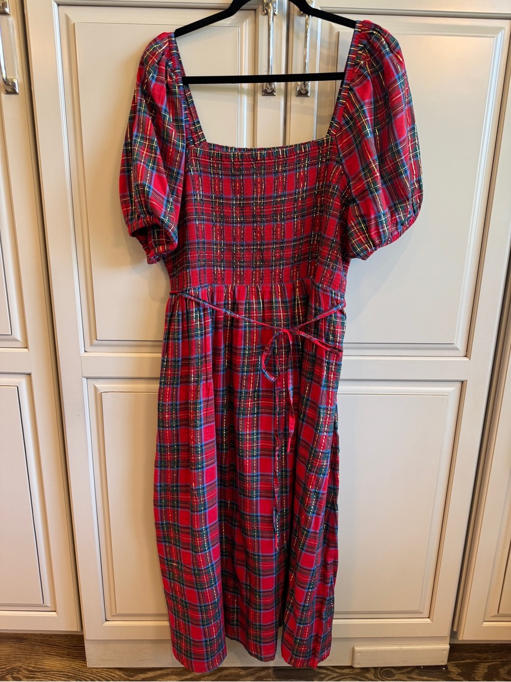 Vineyard Vines XL Ellen Puff-Sleeve Midi Dress